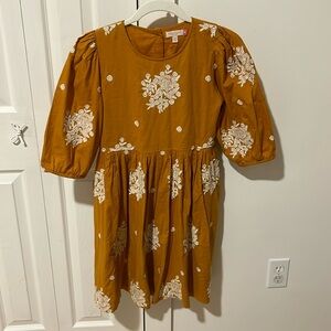 PINK CHICKEN embroidered dress